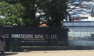 Nơi xảy ra sự cố xì bình hóa chất.