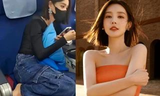 Nữ diễn viên gây tranh cãi vì để hai chân lên ghế máy bay