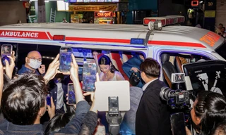 Đoàn phim dùng xe cứu thương chở NSƯT Đại Nghĩa, Ngân Quỳnh đến sự kiện, công an vào cuộc