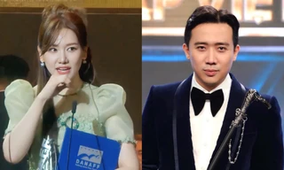 Hari Won khóc khi nhận giải thay Trấn Thành