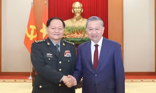 Tổng Bí thư Tô Lâm tiếp Phó Chủ tịch Quân ủy Trung ương Trung Quốc