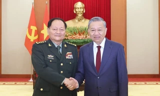 Tổng Bí thư Tô Lâm tiếp Phó Chủ tịch Quân ủy Trung ương Trung Quốc