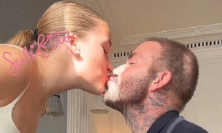 Beckham lại gây tranh cãi vì hôn môi con gái 12 tuổi