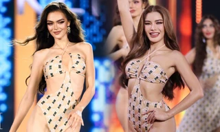 Lê Hoàng Phương và dàn thí sinh cao 1,83 m, bụng 6 múi tại Hoa hậu Hòa bình