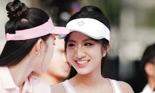 Sắc vóc Hoa hậu Hà Trúc Linh tại lễ khai mạc Giải Pickleball Việt Nam 