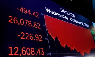 Chứng khoán Mỹ 'đỏ lửa'