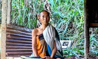 Hình ảnh về căn chòi nơi ông Thích Minh Tuệ ẩn tu