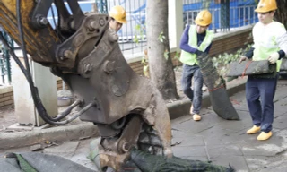 Cận cảnh quá trình cải tạo, sửa chữa Công viên Cầu Giấy