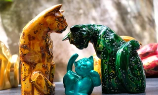 Chiêm ngưỡng những sản phẩm sơn mài linh vật mèo chào đón Tết Quý Mão 2023