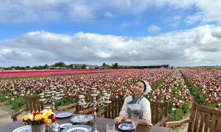 Người Việt lạc lối giữa cánh đồng hoa tulip như cổ tích ở Hà Lan 