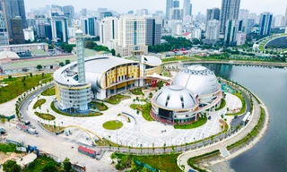 Ngắm từ trên cao Cung thiếu nhi Hà Nội trị giá hơn 1.300 tỷ đồng