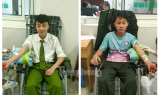 Hai đoàn viên công an Yên Bái kịp thời hiến máu giúp cụ ông mổ cấp cứu 