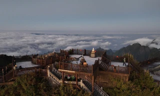 Sương muối phủ trắng đỉnh Fansipan 