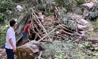 Nhiều núi đá ở Hòa Bình sạt lở do ảnh hưởng động đất