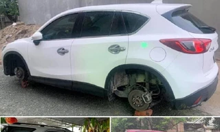 Mật phục bắt giữ đối tượng kê gạch trộm nhiều bánh xe trong đêm
