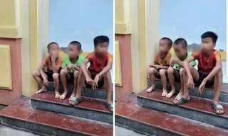 Ba anh em Thảo thoát khỏi xe người đàn ông lạ.