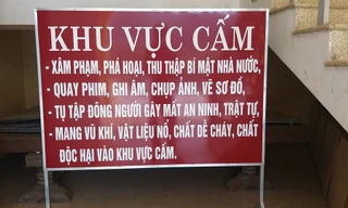 Hàng loạt trụ sở UBND ở Nghệ An dựng biển cấm quay phim, chụp ảnh