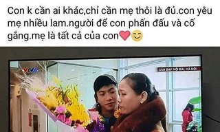 Cầu thủ U23 Việt Nam và những dòng chữ thiêng liêng tình mẫu tử