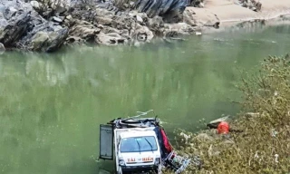 Hiện trường vụ tai nạn. Ảnh: Quang Dũng