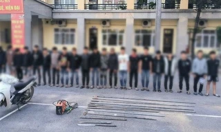 Hàng chục đối tượng mang ‘phóng lợn’, vỏ chai bia đi đánh nhau 