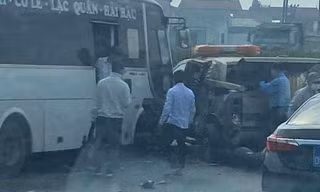 Hai người thương vong sau tai nạn liên hoàn trên cao tốc Pháp Vân - Cầu Giẽ