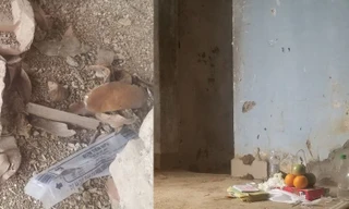 Căn nhà nơi được cho giam giữ nạn nhân có nhiều vỏ bơm kim tiêm đã qua sử dụng