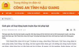 Phát hiện nhóm tự xưng 'Hội thánh đức chúa trời tư gia'