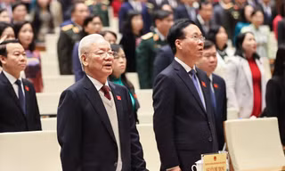 Tổng Bí thư Nguyễn Phú Trọng cùng lãnh đạo Đảng, Nhà nước dự khai mạc kỳ họp Quốc hội bất thường