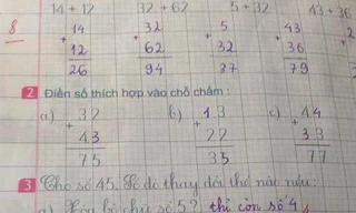 Ảnh chụp bài toán gây xôn xao trong diễn đàn toán tiểu học.