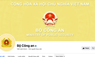 Trang thông tin Bộ Công an có tích xanh Facebook