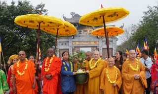 Hàng nghìn người đón cây bồ đề thiêng từ Sri Lanka về chùa Bái Đính