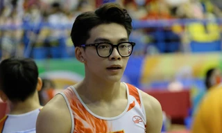 Đặng Xuân Thiện đoạt HCV trong lần đầu dự giải nội dung ngựa vòng. (ảnh Trọng Hiếu)