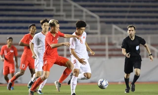 Cuộc chiến với U22 Singapore đã khiến U22 Việt Nam tốn nhiều thể lực.