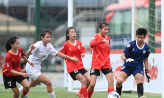 Bóng đá nữ Việt Nam đang hướng tới chuẩn bị cho các giải đấu lớn khu vực như SEA Games từ những giải trẻ (ảnh Xuân Hà)