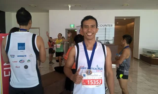 Một VĐV tham dự cuộc đua