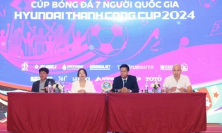 Họp báo ra mắt cúp bóng đá 7 người quốc gia năm 2024 (ảnh Anh Liêm)