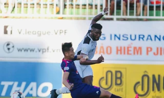 Sài Gòn FC giành được 1 điểm quý giá trên sân Pleiku trước HAGL. Ảnh: Hữu Phạm