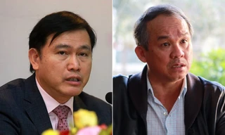 Bầu Đức (phải) và bầu Tú.