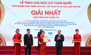 Trao giải báo chí 'Vì sự nghiệp phát triển văn hóa, thể thao và du lịch'