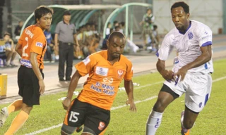 Thắng trận với tỷ số 2-0, Sài Gòn FC đến thời điểm này vẫn là đội bóng bất bại và đã chính thức vươn lên ngôi đầu bảng Ảnh: Tường Vũ