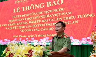 Giám đốc Công an Ninh Thuận nhận nhiệm vụ mới