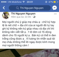 Bố mẹ bé Nhật Linh đi xin chữ kí đòi công lý cho con