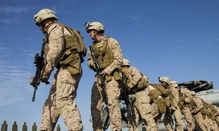 Binh sỹ Mỹ trong một cuộc tập trận hồi năm ngoái. (Nguồn: AFP/TTXVN)