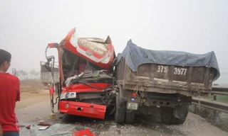 Hiện trường vụ tai nạn.