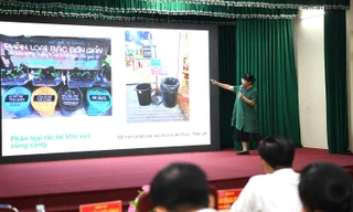 Toàn cảnh hội nghị tập huấn phân loại rác thải tại nguồn ở huyện Ba Vì