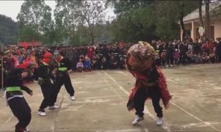 Múa sư tử mèo ở Lạng Sơn Ảnh: Duy Chiến