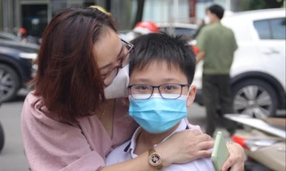 Học sinh lớp 5 ngày 10/7 dự thi vào lớp 6 Trường THCS-THPT Nguyễn Tất Thành ở Hà Nội