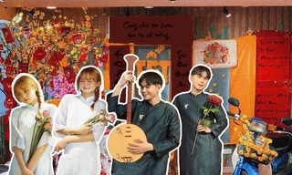 TP.HCM: Gen Z "xúng xính" áo dài chụp ảnh Tết sớm, tranh thủ thời tiết mát mẻ