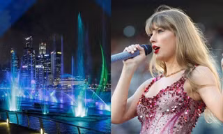 Hàng ngàn Swifties đổ xô đi xem biểu diễn nhạc nước của Taylor Swift giá 0 đồng