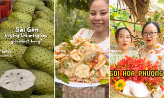 Thực đơn siêu cuốn từ các nguyên liệu "lạ" hoa phượng, đọt đu đủ khuấy đảo Tóp Tóp